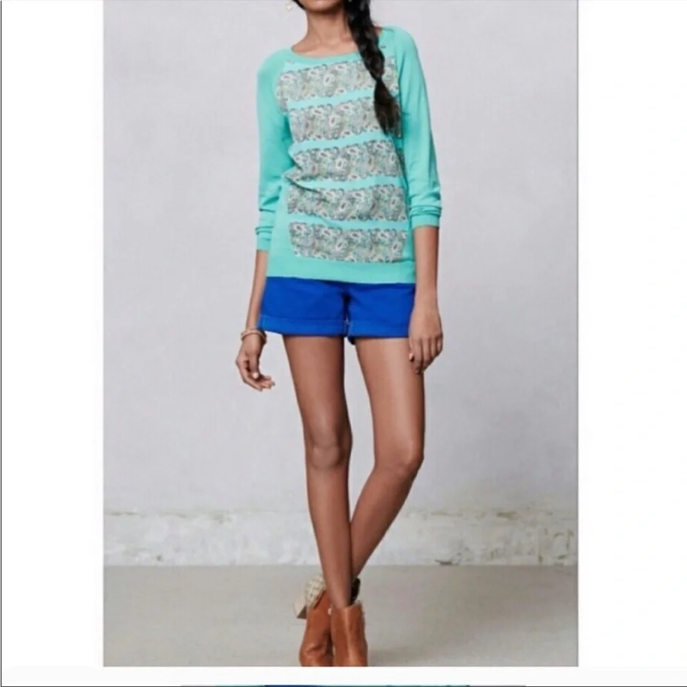 Pilcro & The Letterpress Anthropologie Denim Shorts Size 26 Cobalt Blue - Picture 1 of 9